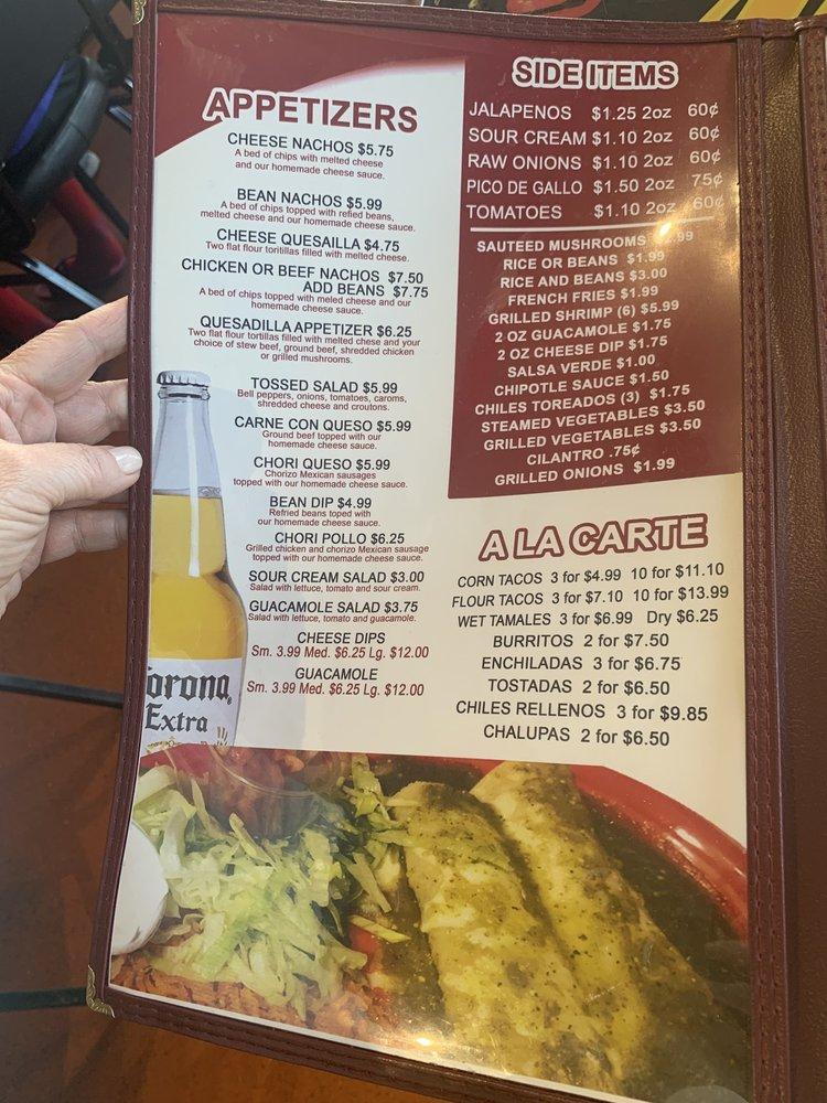 Menu at Pancho Villa Mexican Grill restaurant, Lake City