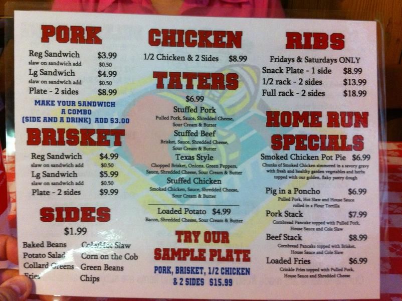 Menu at StadiumBurgers, BBQ and Wings, Cleveland, 773 Keith St NW