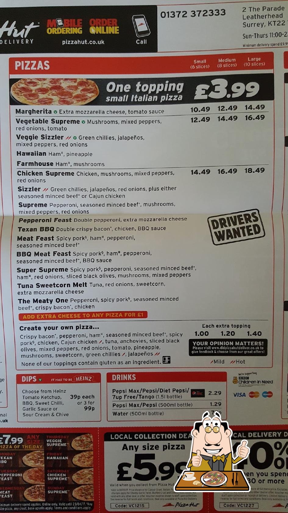 Pizza Hut Delivery in Leatherhead Restaurant menu and reviews