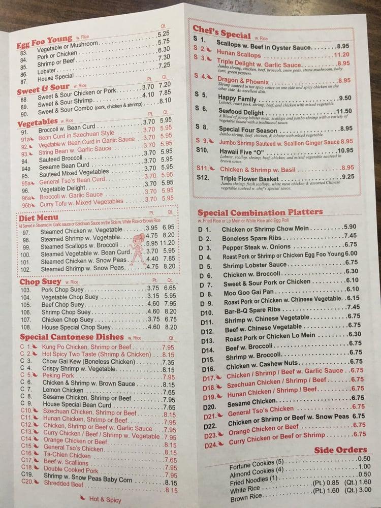 Menu at Main Moon Chinese Food restaurant, Geneseo