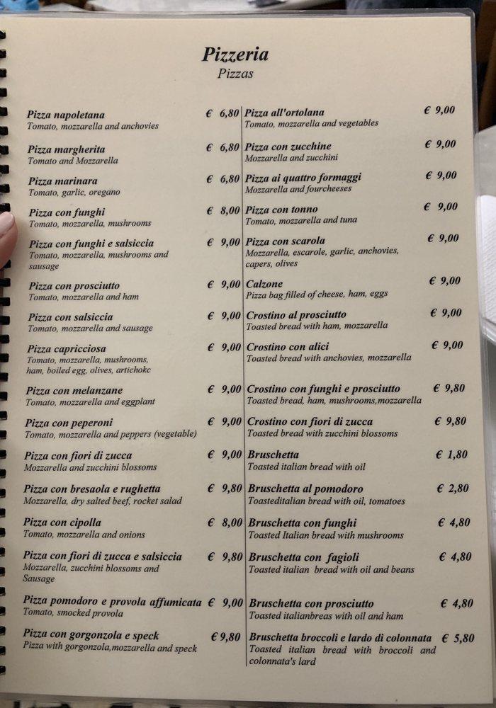 Menu At Ai Marmi Pizzeria Rome