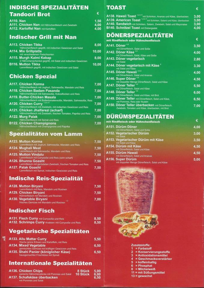 Speisekarte von La Bella Pizza Pasta & Co., Marienberg