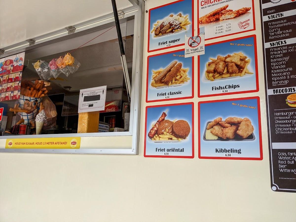 Menu at Frituur Parkzicht Kamperland, Kamperland