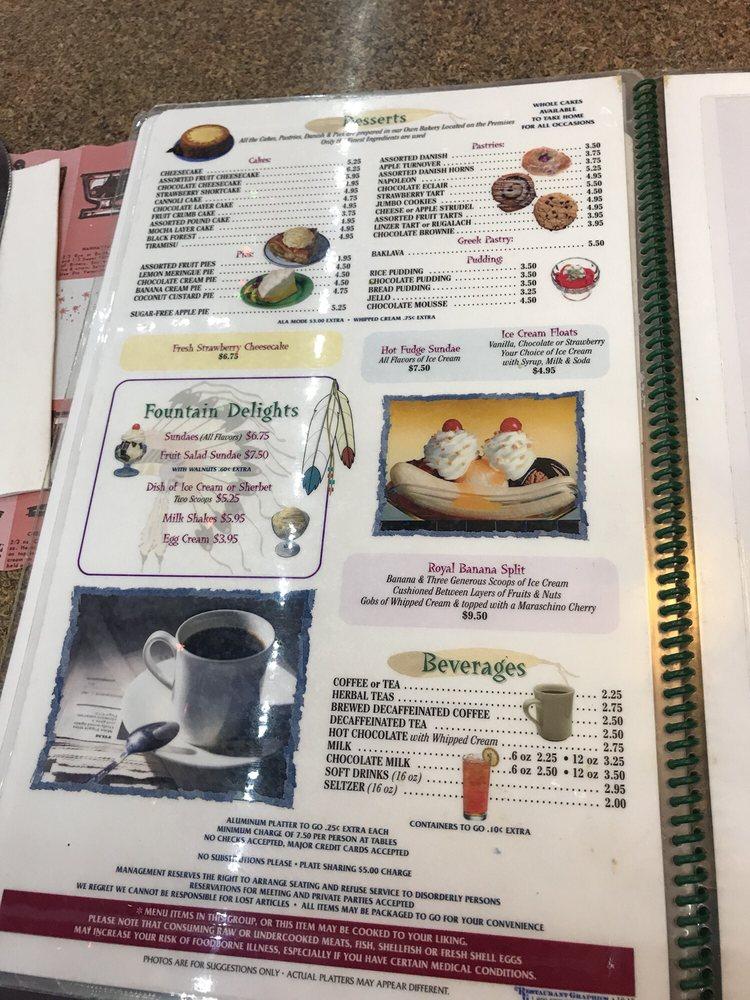 Menu at Oconee East Diner restaurant, Islip