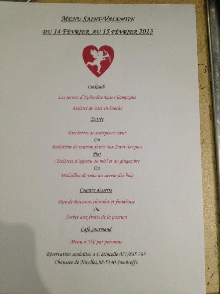 Menu au Le Roi Dago restaurant, Sombreffe