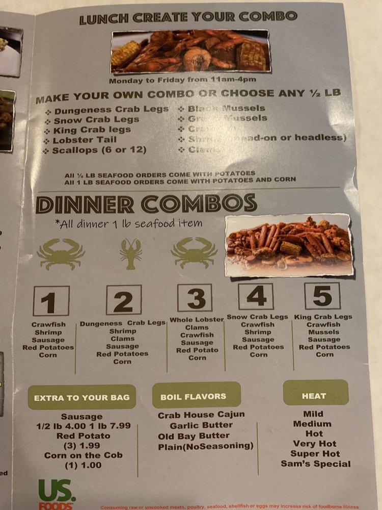 Menu at Storming Crab Seafood Restaurant Lexington, Lexington