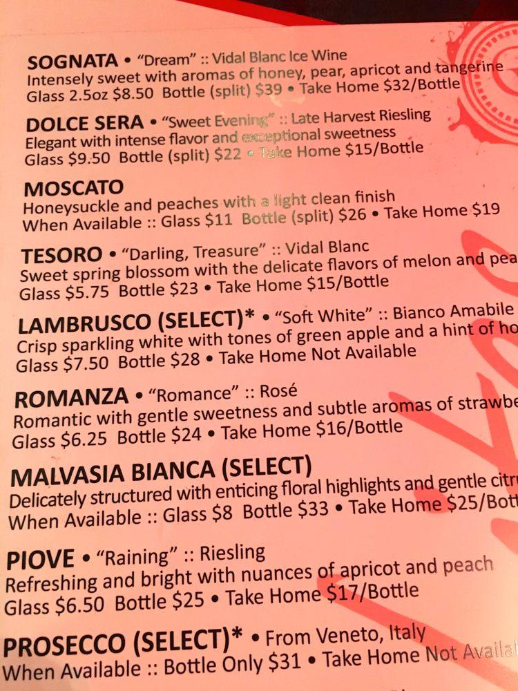 Menu at The Still House at Gervasi Vineyard pub & bar, Canton, 55th St