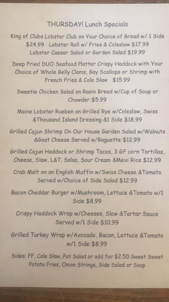 Menu At Brass Compass Cafe Rockland