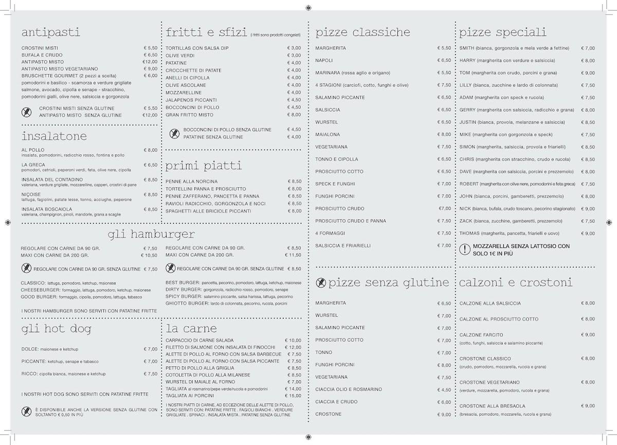 Menu da Mr bloom ristorante Arezzo