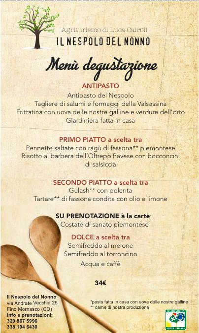 Menu di Il Nespolo del Nonno 