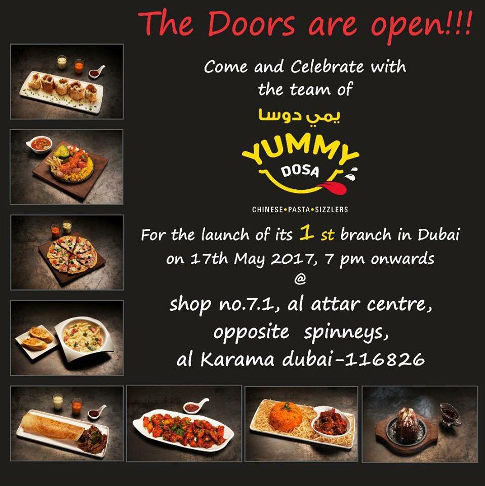 Menu at Yummy Dosa fast food, Dubai, 7.1 Al Attar Center