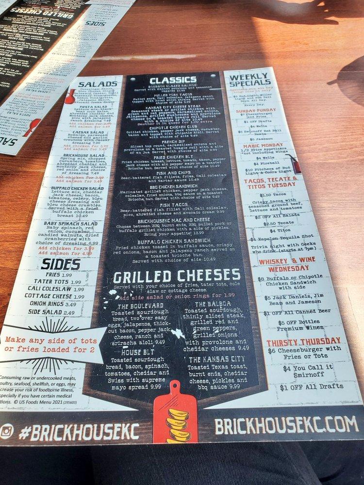 Menu At Brick House KC Pub Bar Kansas City   R675 Brick House KC Menu 2022 10 4 