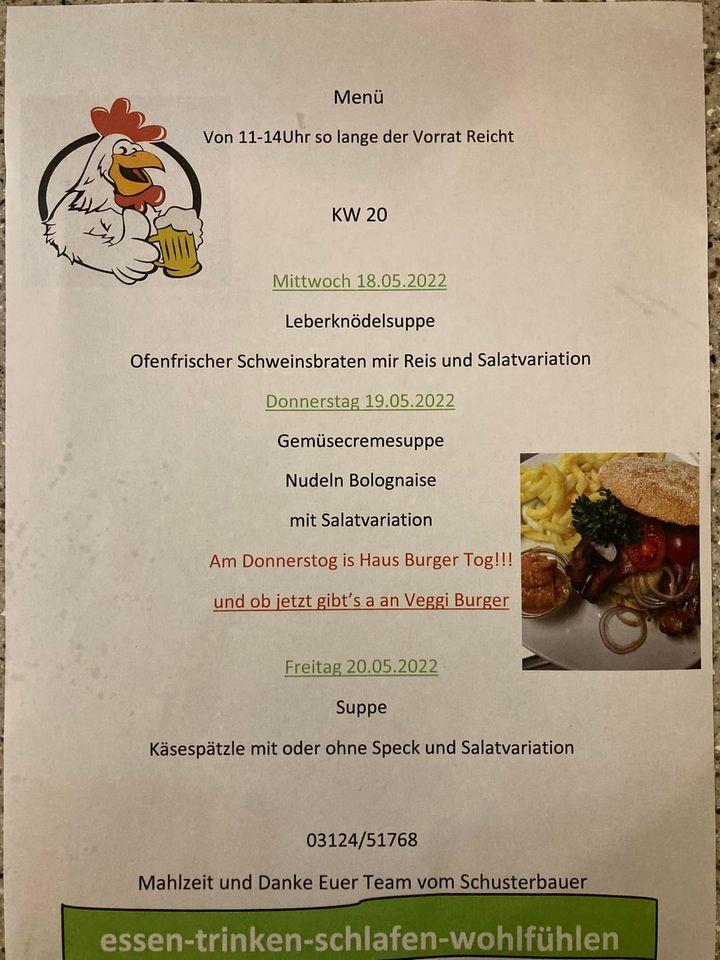 Speisekarte Von Gasthaus Schusterbauer Restaurant Rein