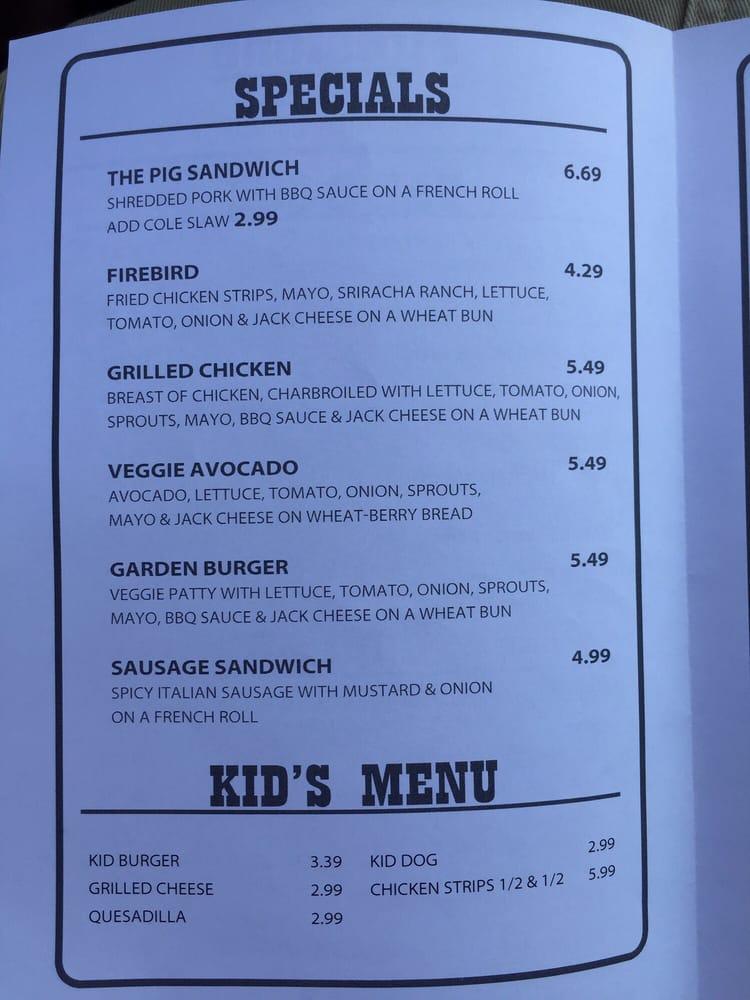 Menu at Firestone Grill pub & bar, Bakersfield, California Ave