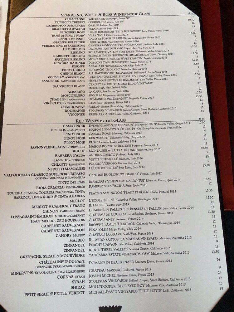 Menu at Stage Restaurant, Honolulu, Kapiolani Blvd