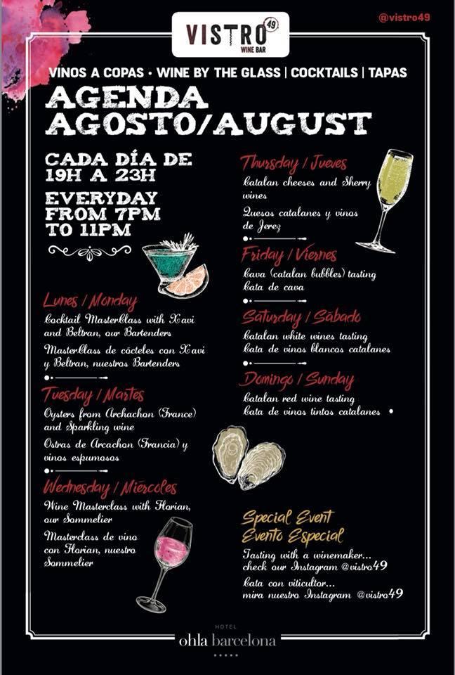 Menu at RoofTop Ohla Barcelona, Barcelona