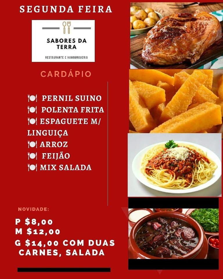 Menu em Sabores da Terra restaurante Venâncio Aires