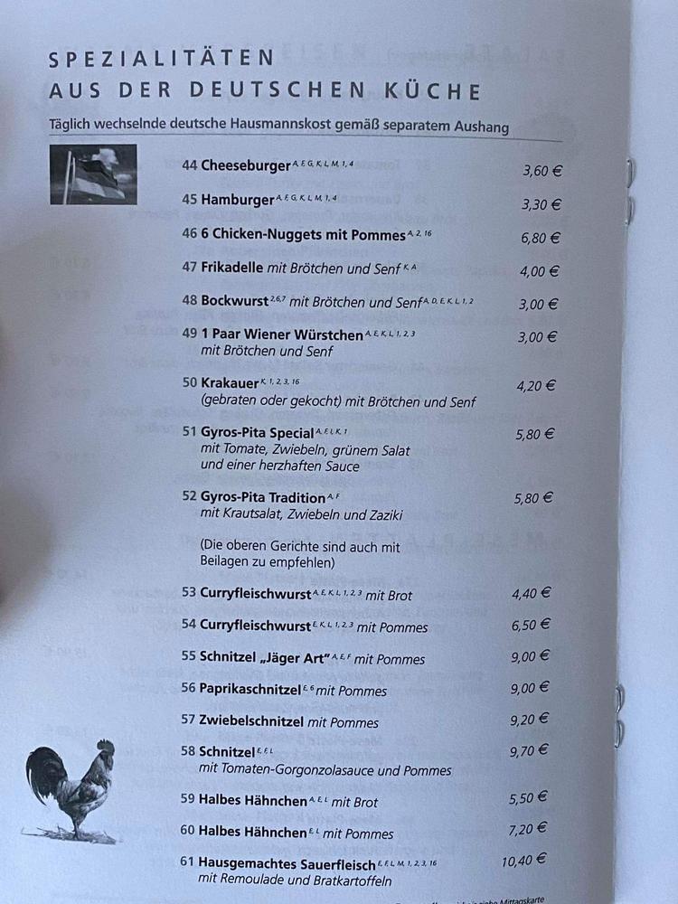 Speisekarte von La Caféteria restaurant, Gifhorn