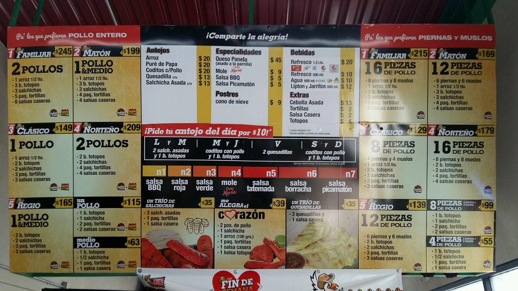 Menu at Pollo Maton Revolución restaurant, Monterrey, Av. Revolucion #1999  Plaza 3G Local 1-B