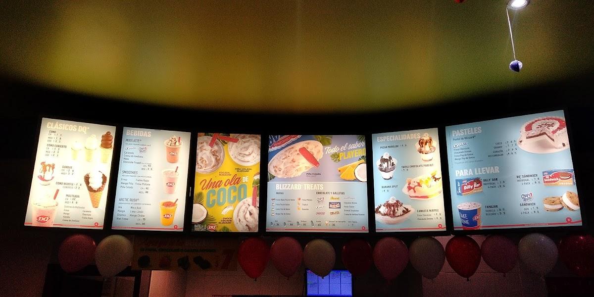 Carta del restaurante Dairy Queen, Tijuana, Río