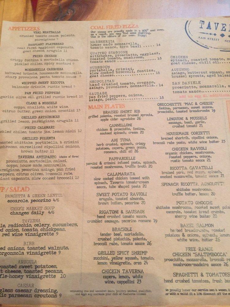 Menu at Taverna Newark pub & bar, Newark