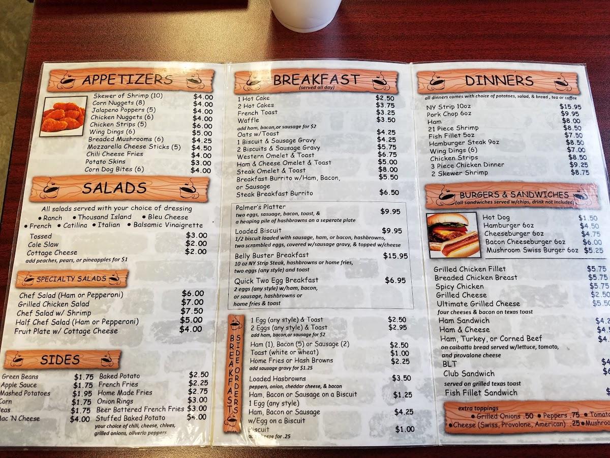 Menu at Cornerstone Café cafe, Glenville