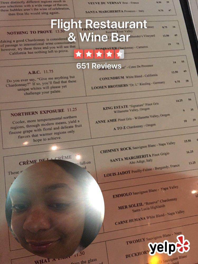 Menu at Flight Restaurant and Wine Bar, Memphis