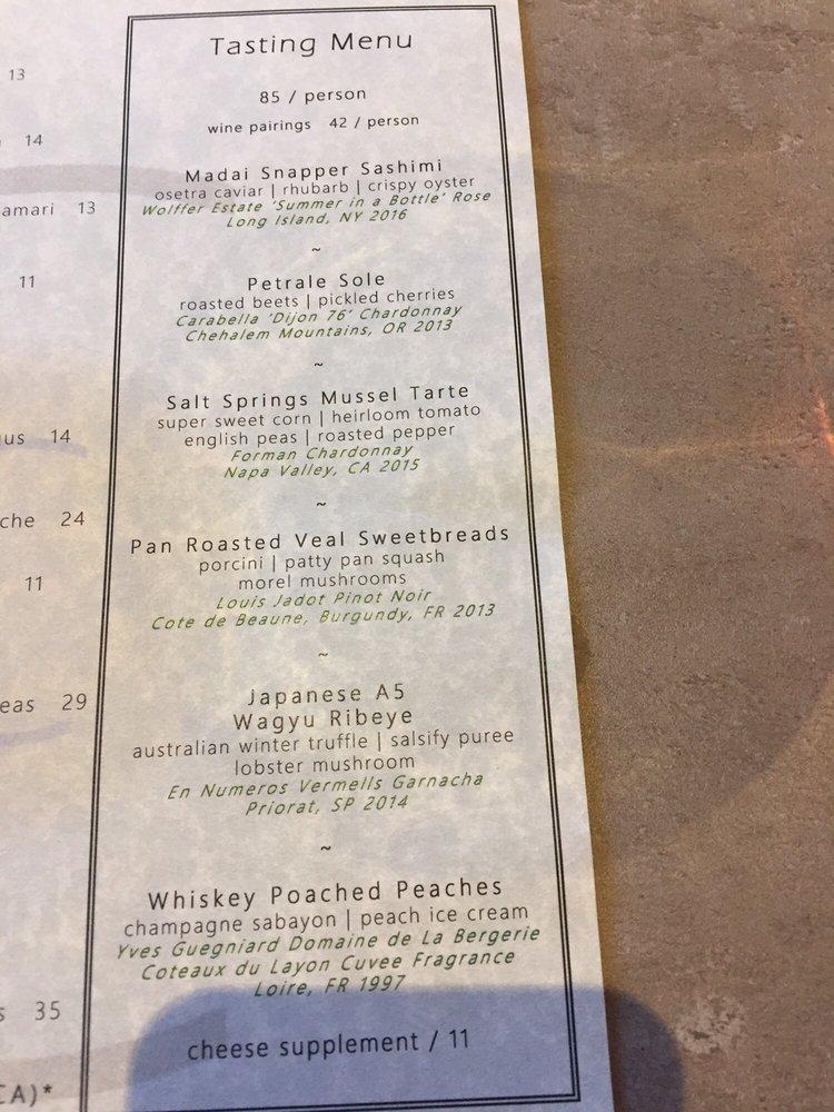 Menu at Clarity pub & bar, Vienna