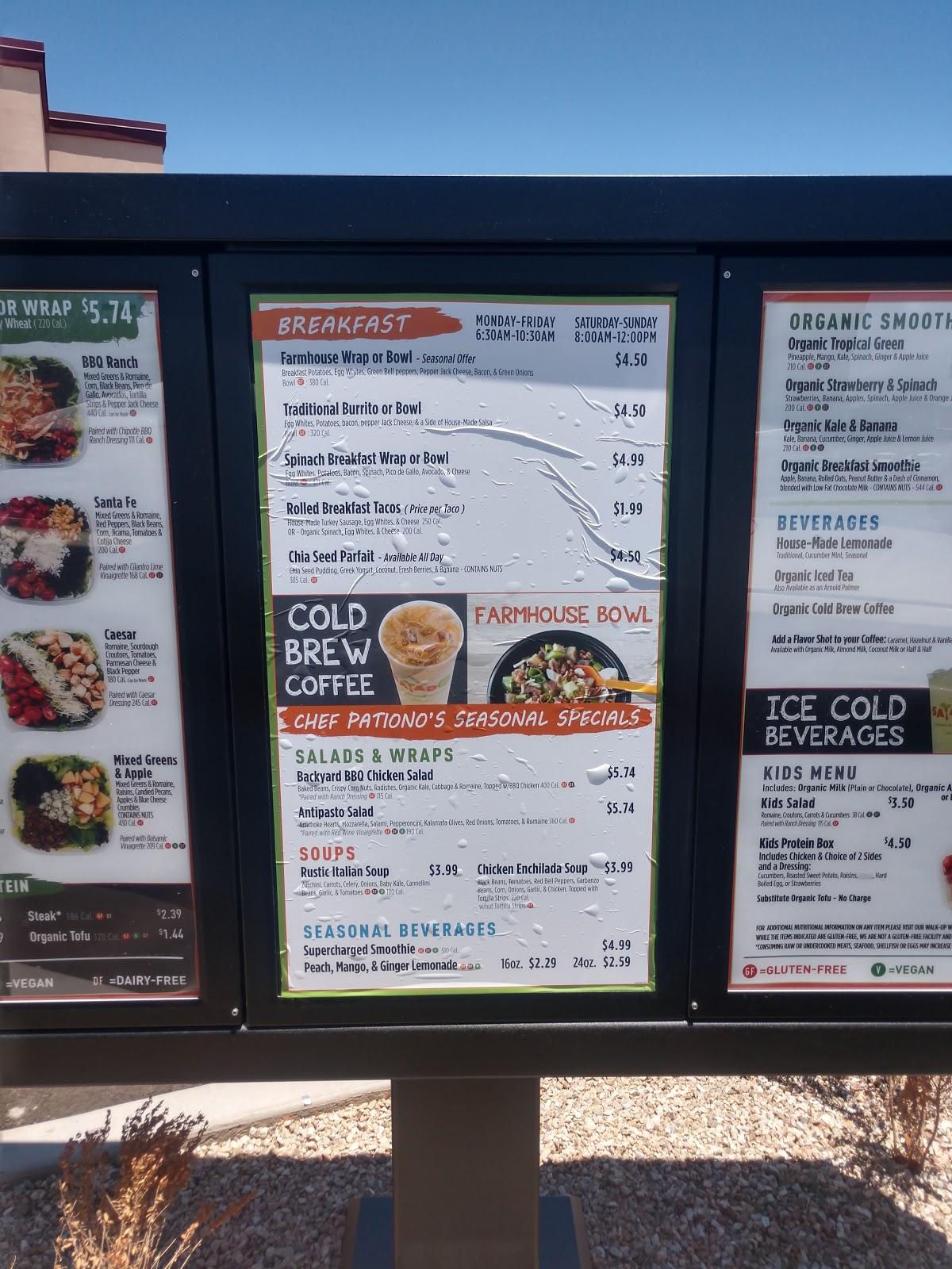 SALAD AND GO, Scottsdale - 2301 N Scottsdale Rd - Menu, Prices