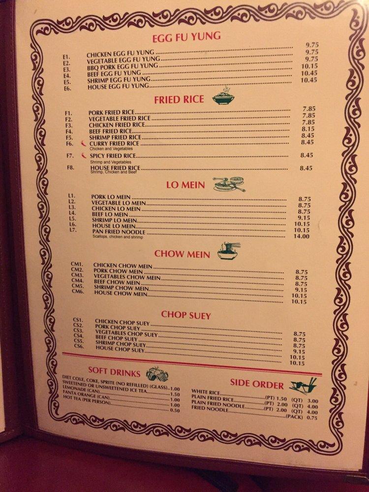 Menu at Canton House Chinese Restaurant, Canton