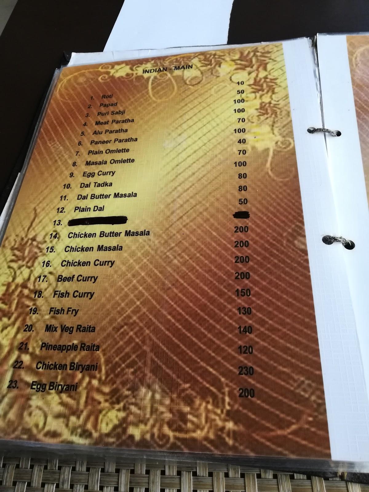 Murray's Kitchen menu
