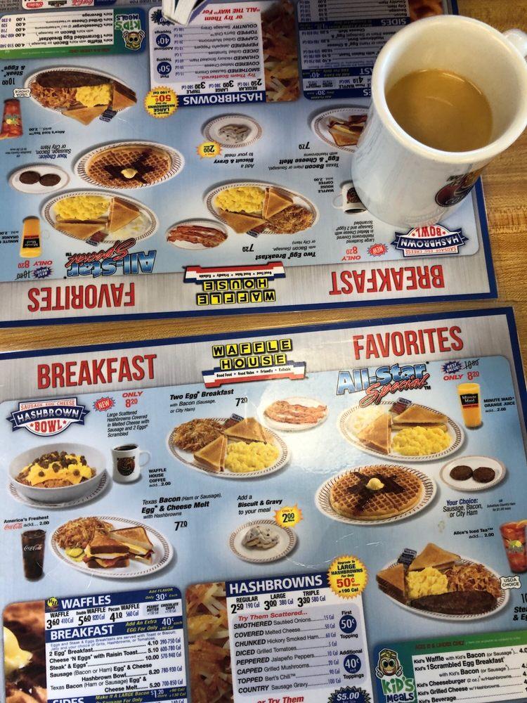 Menu at Waffle House restaurant, Ellenton, 51st Ave E