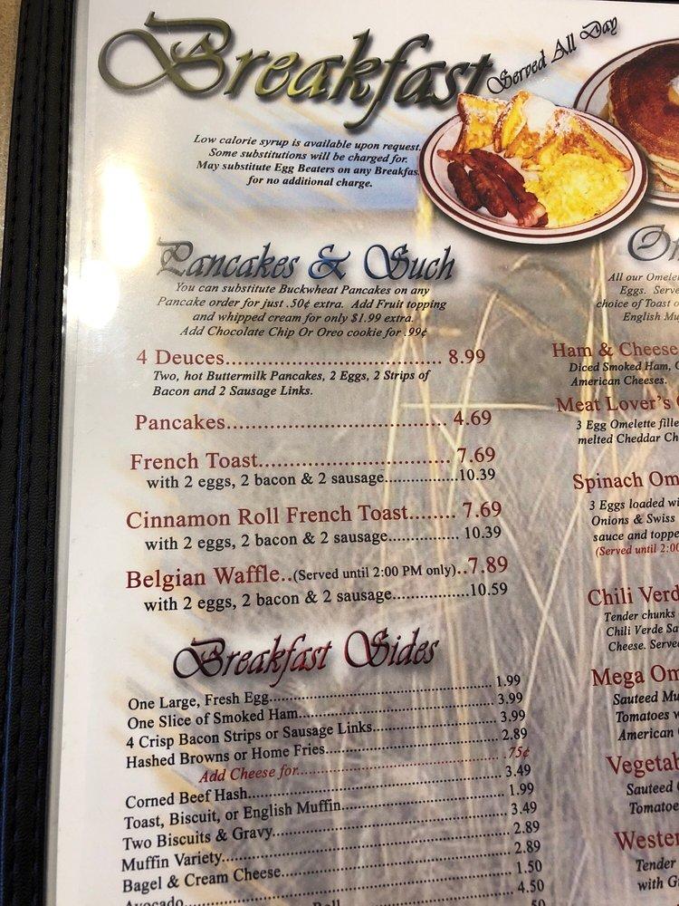 Menu at Kristy's Family Restaurant, Ridgecrest