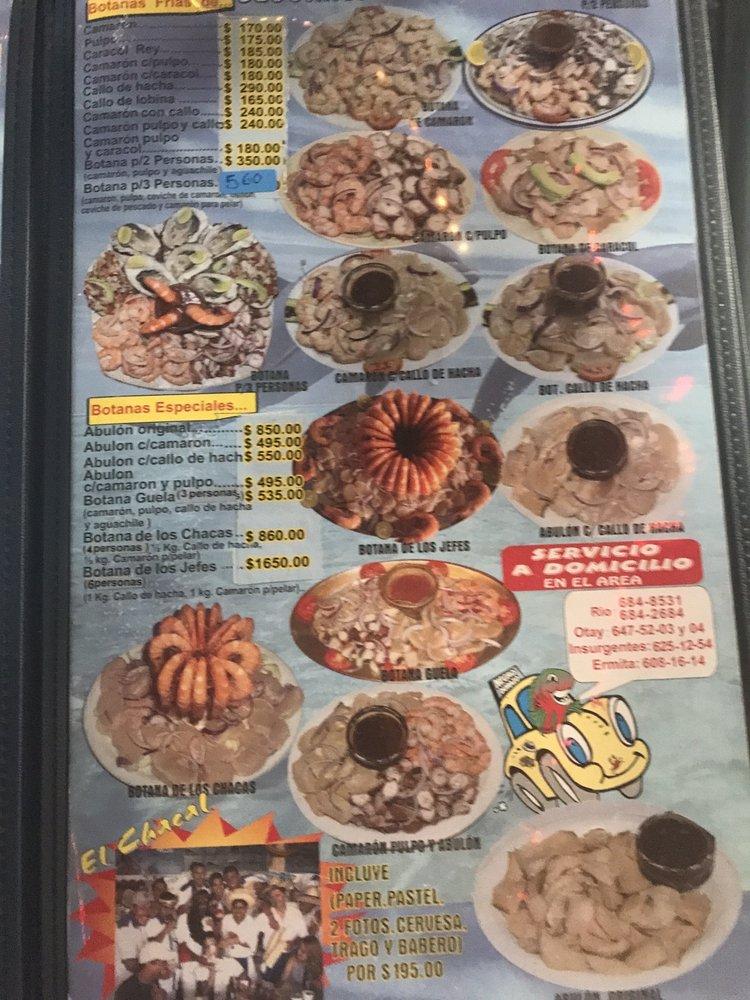 Menu at Mariscos Negro Durazo restaurant, Tijuana, Blvrd Gral Rodolfo  Sánchez Taboada 9190