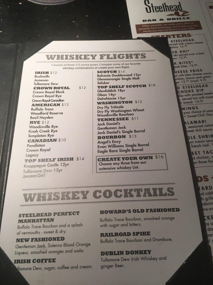 Menu at Steelhead Bar & Grille, Spokane