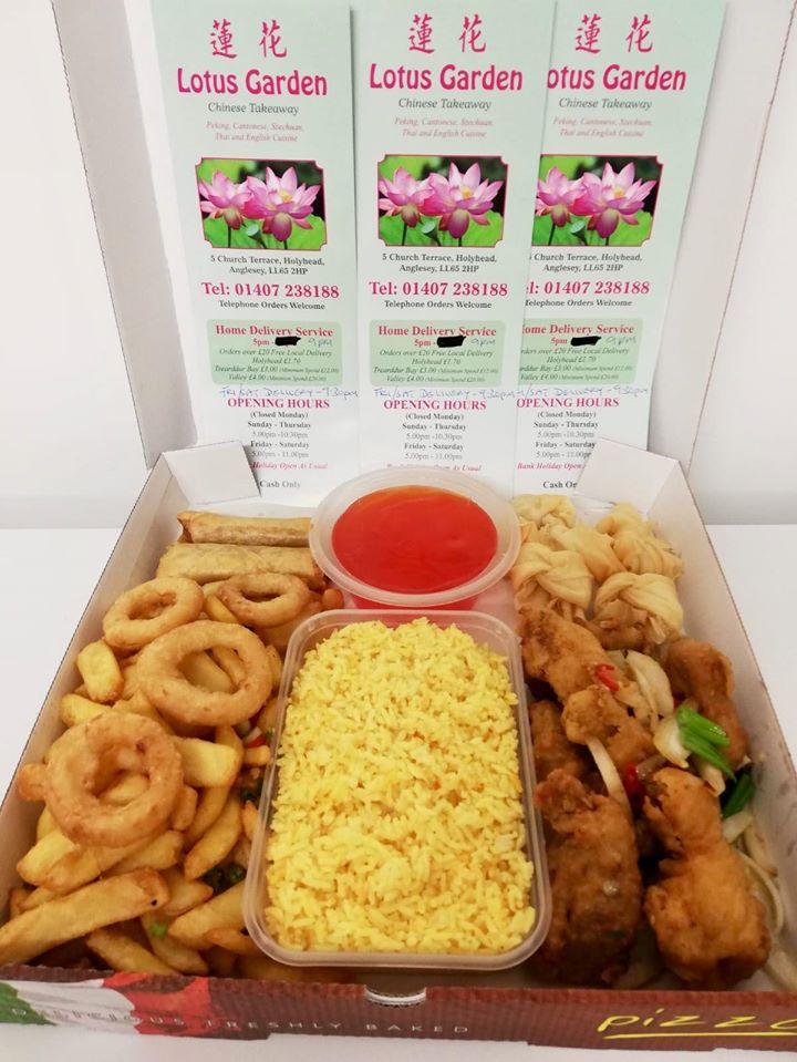 Menu at Lotus Garden fast food, Holyhead