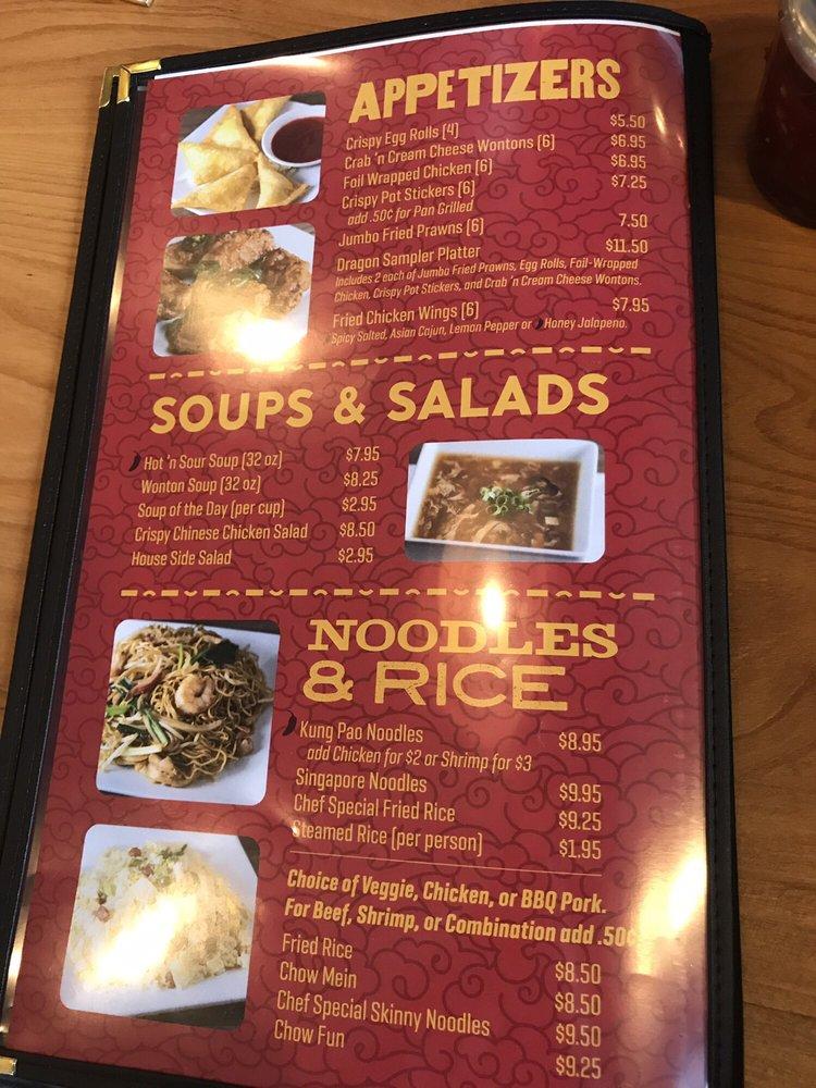 Menu at Golden Dragon Restaurant, Sacramento, Broadway