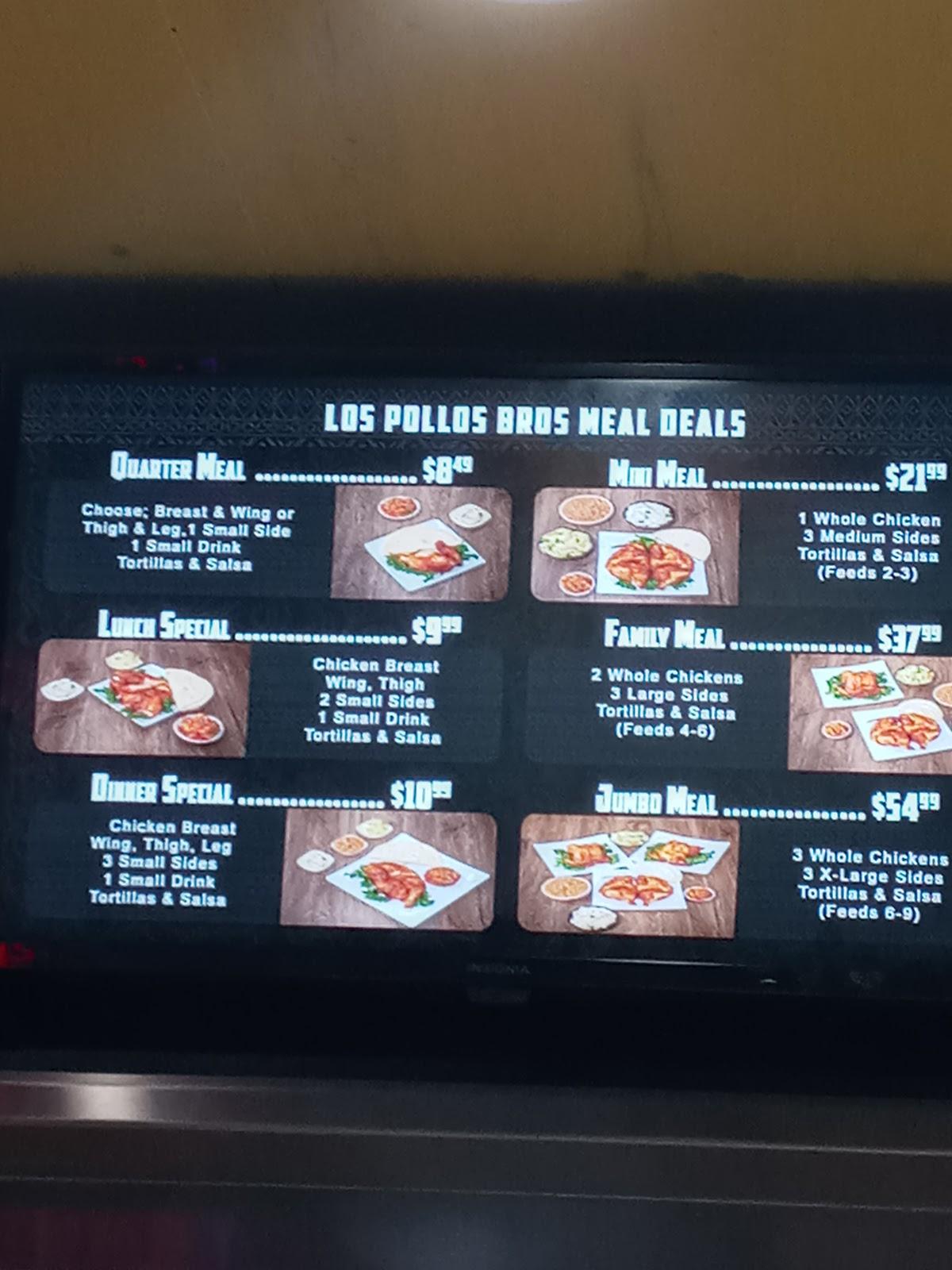 Menu at Los Pollos Bros fast food, Apple Valley