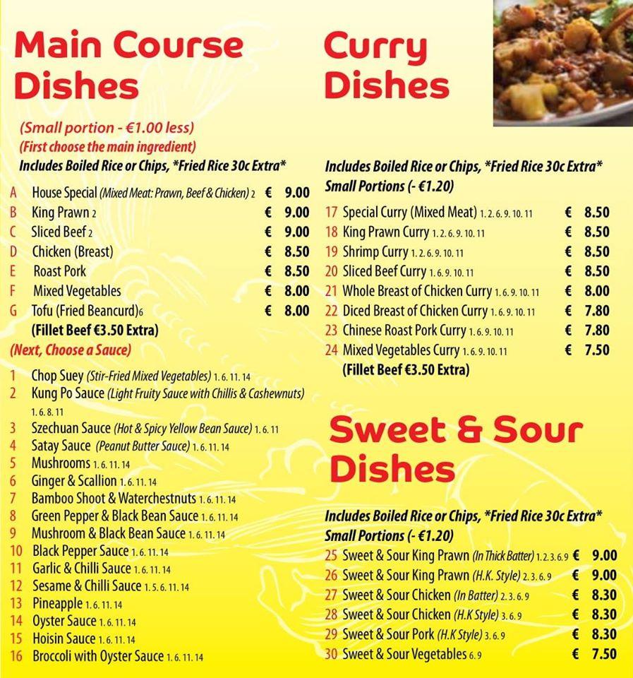 Menu at China House Restaurant, Lucan, 78