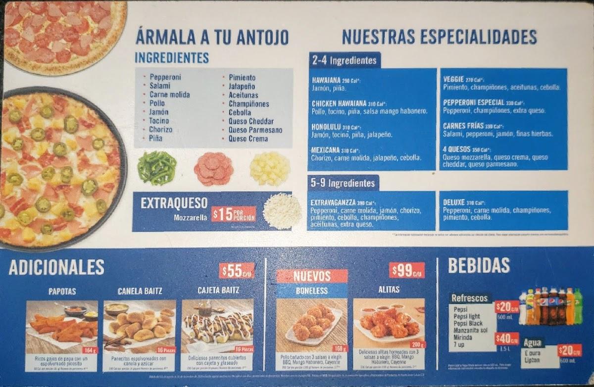 Menu at Domino's Dolores Hidalgo restaurant, Dolores Hidalgo