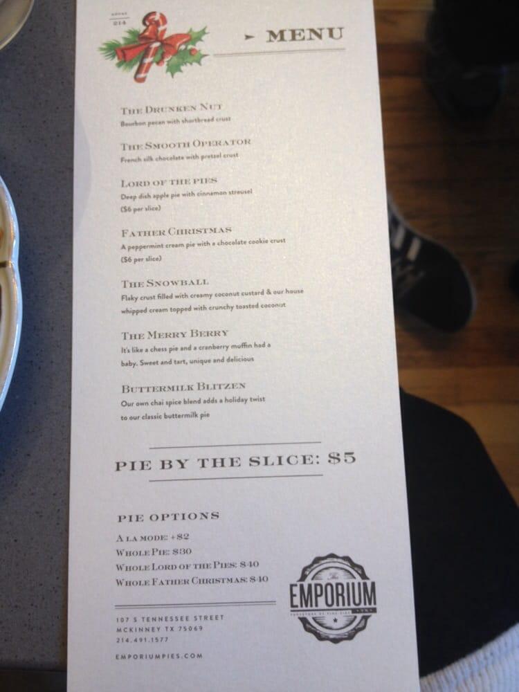 Menu at Emporium Pies desserts, McKinney