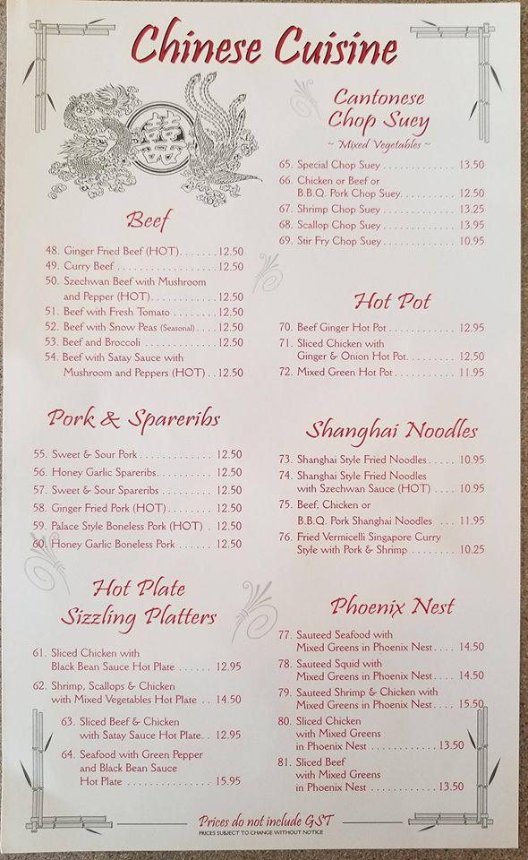 Menu at Happy Valley Restaurant, Rimbey