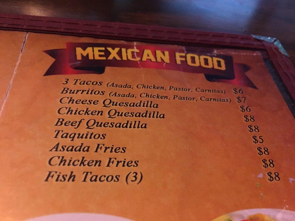 Menu at Pogo's pub & bar, Los Angeles