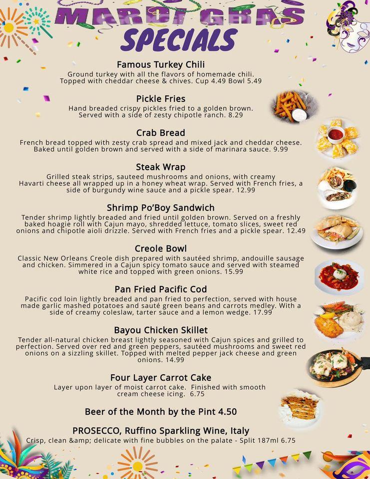 Menu at ANYWAY'S PUB Oakbrook Terrace, Oakbrook Terrace
