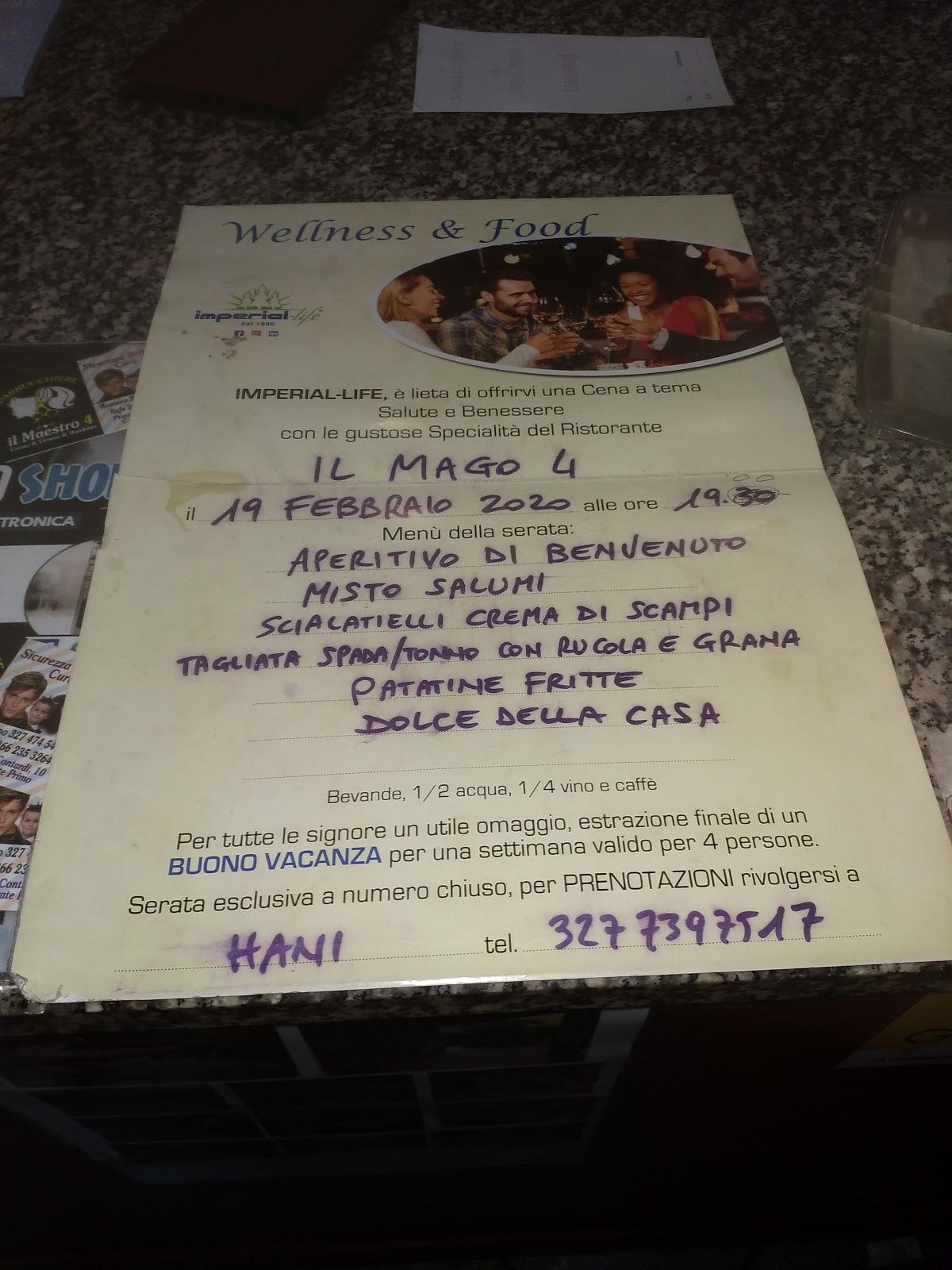 Menu da Pizzeria Il Mago 4, Casorate Primo