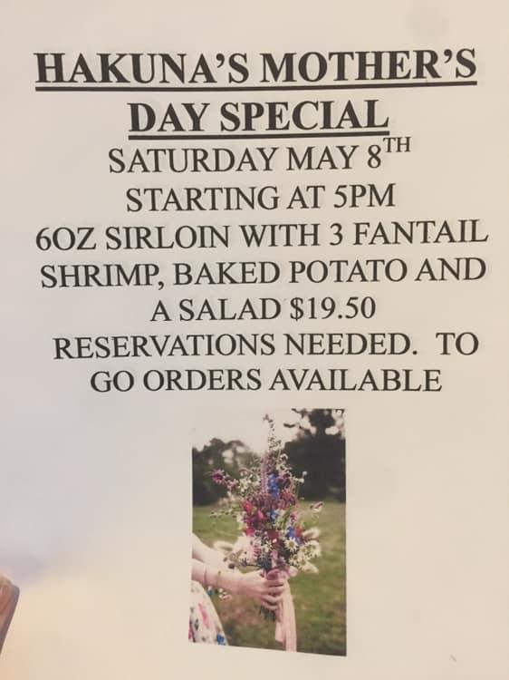 Hakuna Matata in Edgeley Restaurant menu and reviews