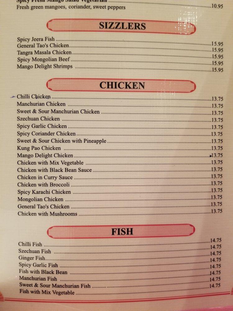 Menu at Eddie's Wok N Roll restaurant, Mississauga