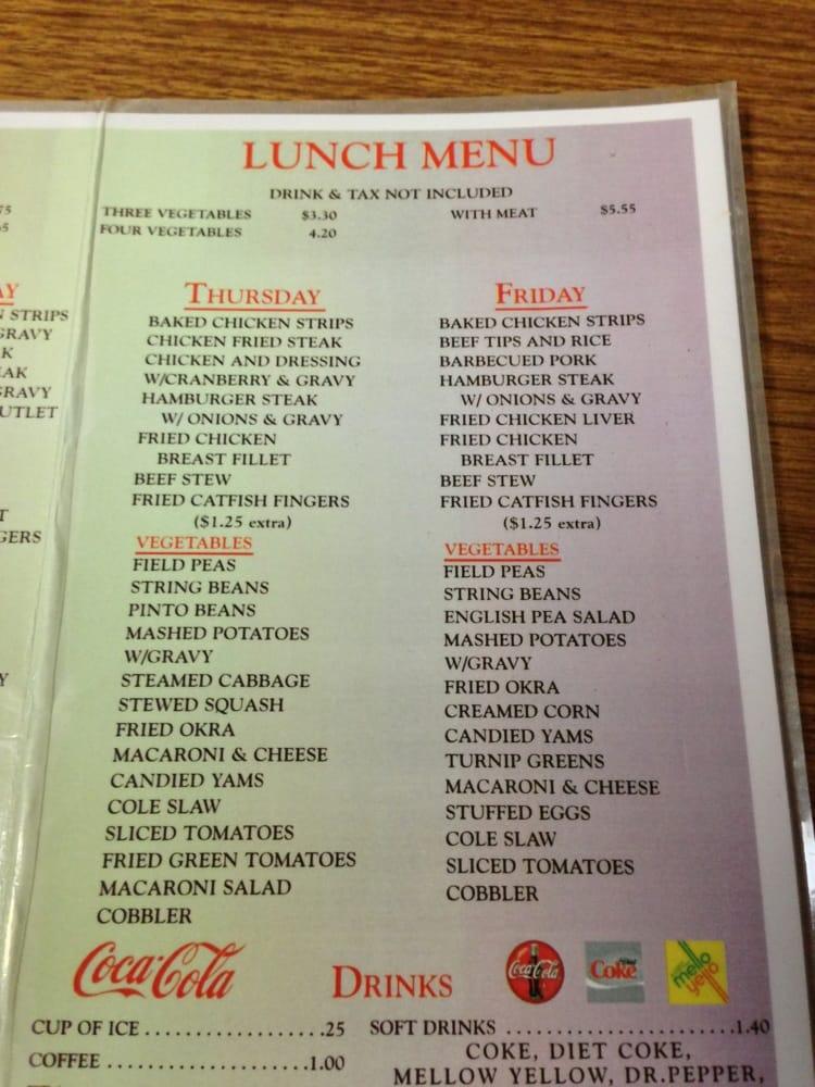 Menu at City Cafe, Northport