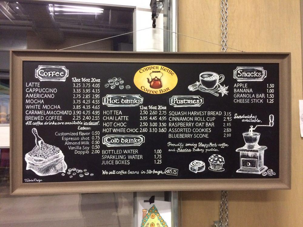 Menu at Copper Kettle Coffee Bar, Bellevue