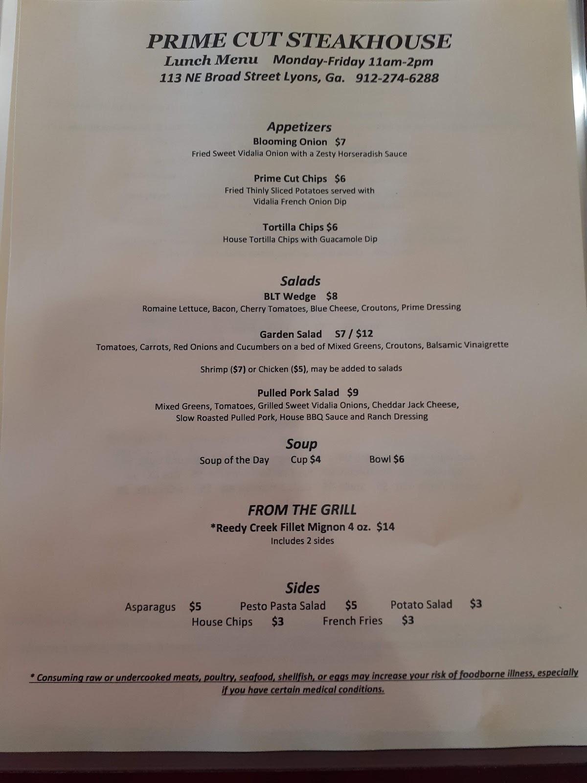 Menu At Prime Cut Steakhouse Lyons   R68e Prime Cut Steakhouse Menu 2022 10 